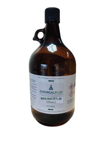 Nitric Acid 55% AR 2.5L (Glass)