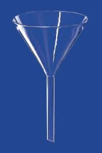 Funnel, Glass 100mm D, Stemm 10mm view 2