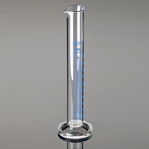 Measuring Cylinders, Glass, Spouted, 25 ml, Round Base, Grade A