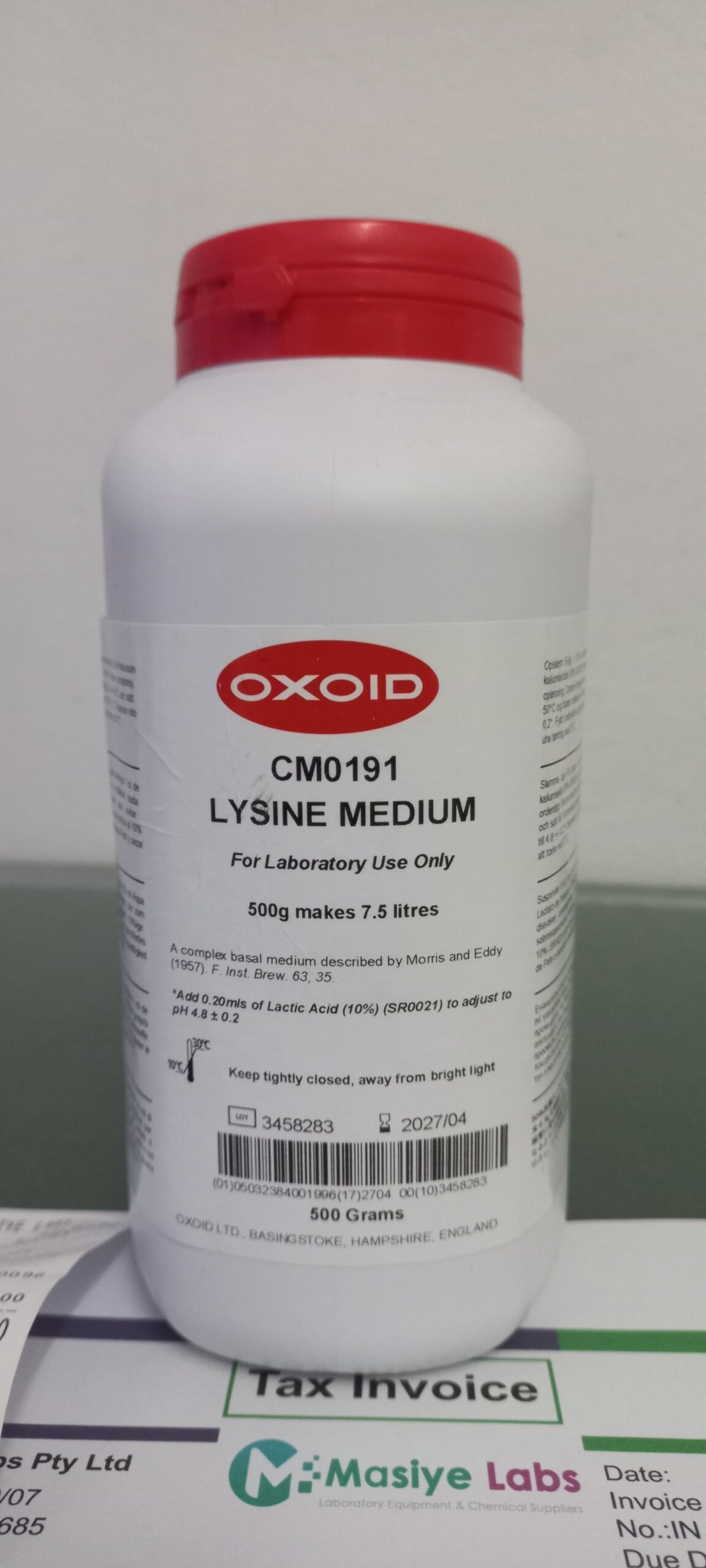 Lysine Medium 500g