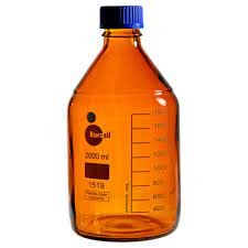 Reagent Bottles, Amber Glass. view 2