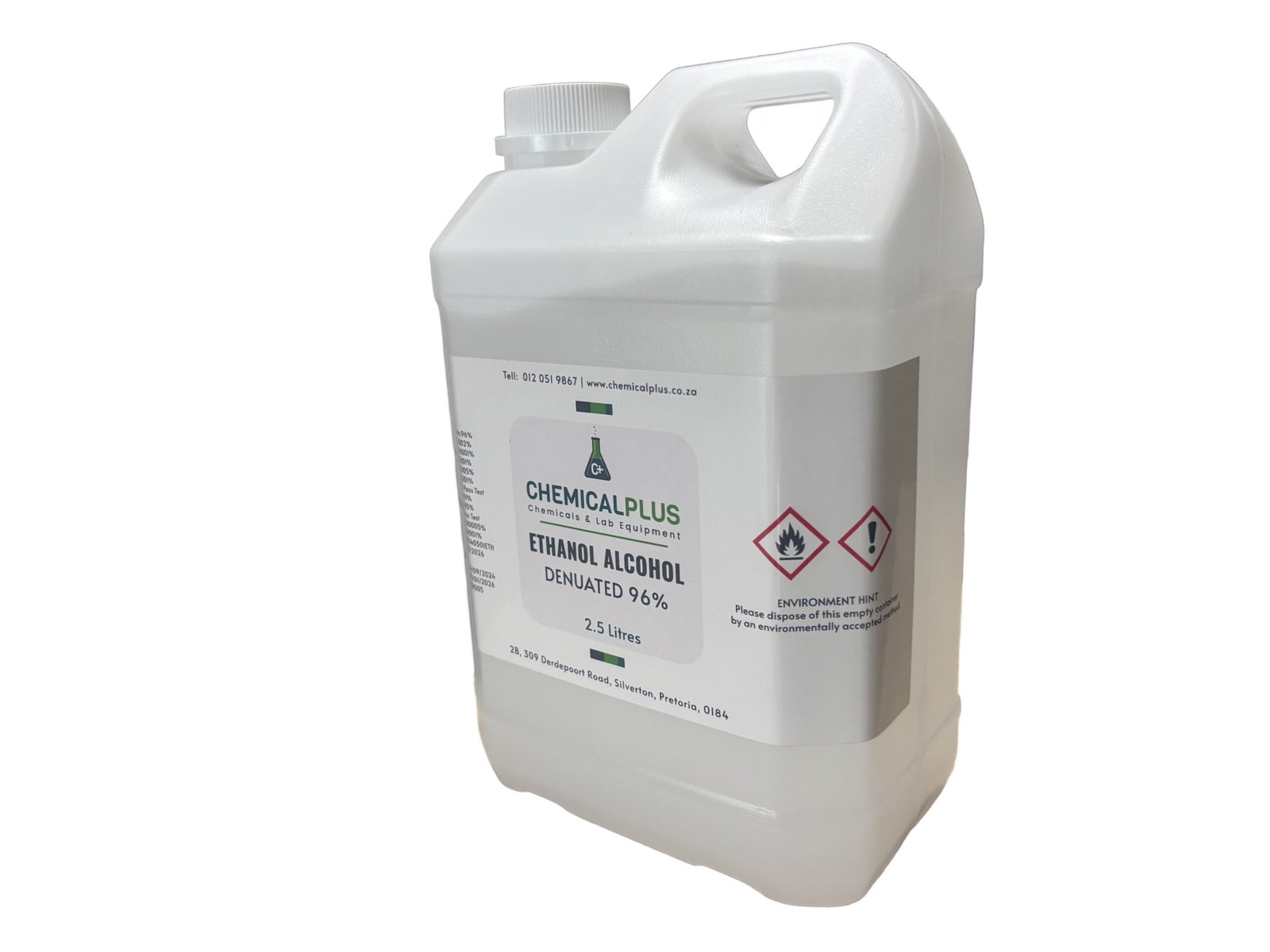 Ethanol Alcohol, Denatured 96%, CP, 2.5L view 2